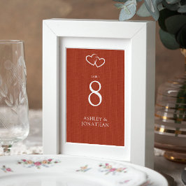 Tarjeta De Mesa Boda Elegante Moderno y Simple Elements