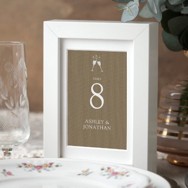 Tarjeta De Mesa Boda Elegante Moderno y Simple Elements (Subido por el creador)