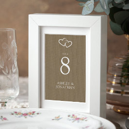 Tarjeta De Mesa Boda Elegante Moderno y Simple Elements