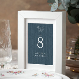 Tarjeta De Mesa Boda Elegante Moderno y Simple Elements