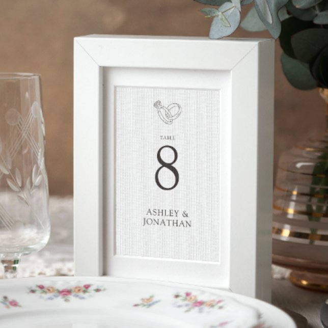 Tarjeta De Mesa Boda Elegante Moderno y Simple Elements (Subido por el creador)