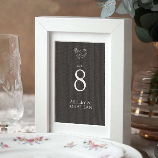 Tarjeta De Mesa Boda Elegante Moderno y Simple Elements (Subido por el creador)