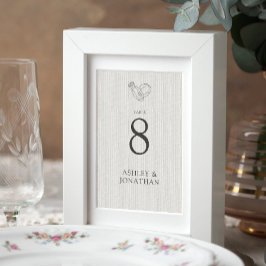 Tarjeta De Mesa Boda Elegante Moderno y Simple Elements