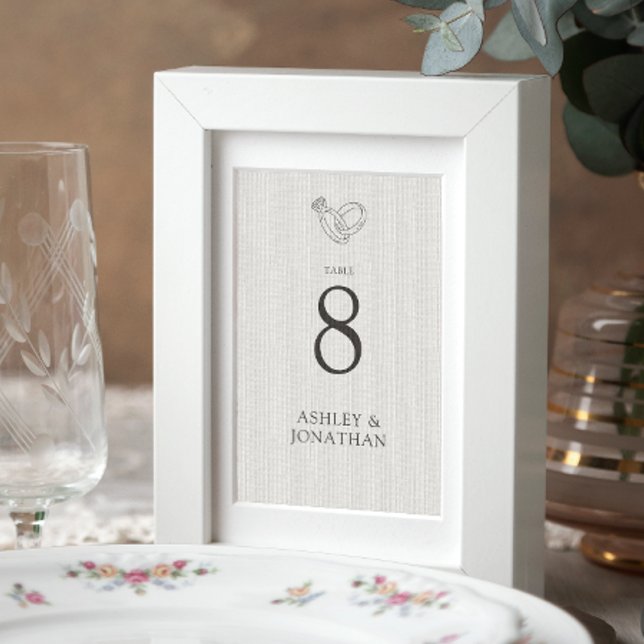 Tarjeta De Mesa Boda Elegante Moderno y Simple Elements (Subido por el creador)