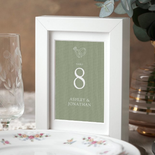 Tarjeta De Mesa Boda Elegante Moderno y Simple Elements (Subido por el creador)