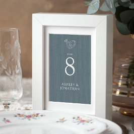 Tarjeta De Mesa Boda Elegante Moderno y Simple Elements