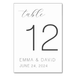 Tarjeta De Mesa Boda Elegante Personalizada