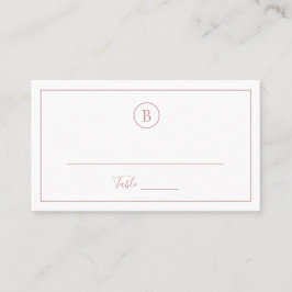 Tarjeta De Mesa Boda elegante rosa polvoriento tradicional