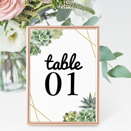 Tarjeta De Mesa Boda elegante y exitoso