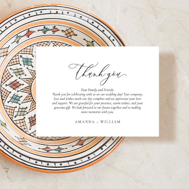 Tarjeta De Mesa Boda elegante y moderno Gracias (Subido por el creador)