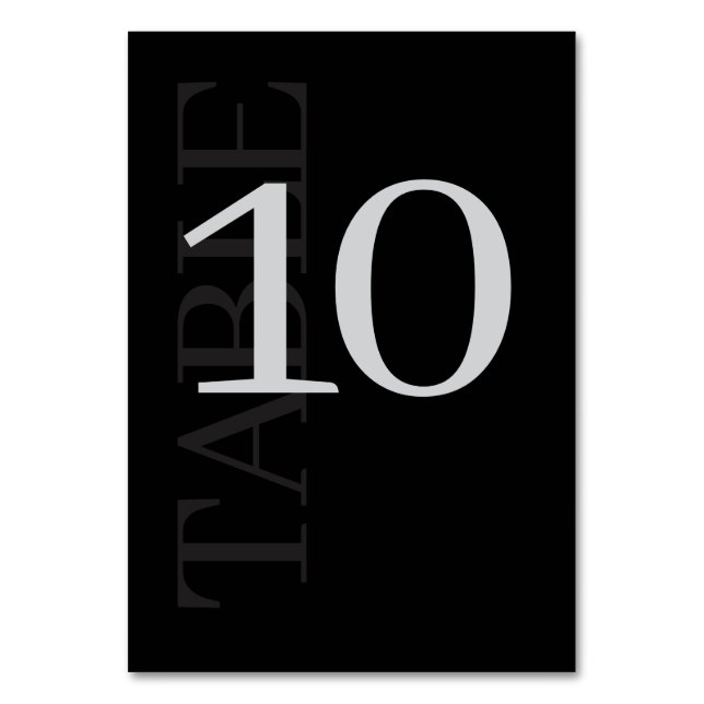 Tarjeta De Mesa Boda elegante y sencillo (Anverso)