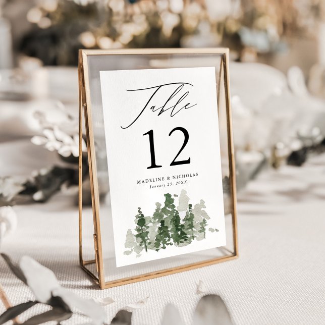 Tarjeta De Mesa Boda en el Bosque Rústico de Pino (Subido por el creador)