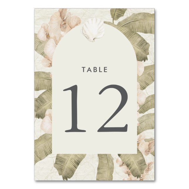 Tarjeta De Mesa Boda en el Jardín Botánico (Reverso)