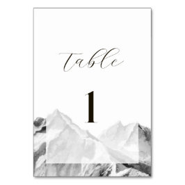 Tarjeta De Mesa Boda en la Montaña Brumosa