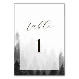 Tarjeta De Mesa Boda en la Montaña Brumosa