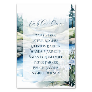 Tarjeta De Mesa Boda en la Montaña Brumosa