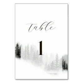 Tarjeta De Mesa Boda en la Montaña Brumosa