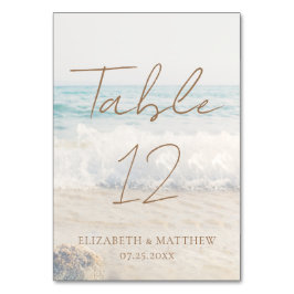 Tarjeta De Mesa Boda en la Playa Boda en la Costa/Boda junto al Oc