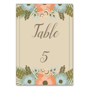 Tarjeta De Mesa Boda en la Playa Tropical