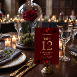 Tarjeta De Mesa Boda Encantada para Siempre