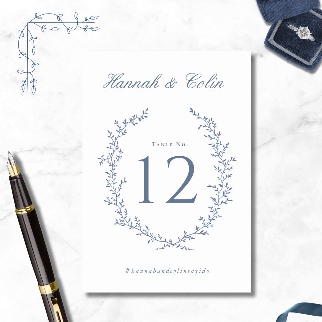 Tarjeta De Mesa Boda Escudo botánico romántico (Subido por el creador)