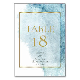 Tarjeta De Mesa BODA | Esplusa de color azul oscuro