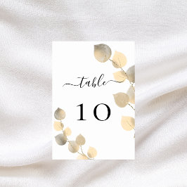 Tarjeta De Mesa Boda eucalipto verde