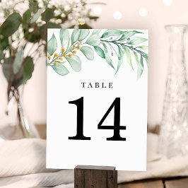 Tarjeta De Mesa Boda Eucalyptus