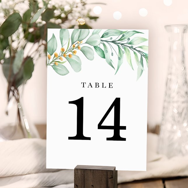 Tarjeta De Mesa Boda Eucalyptus (Subido por el creador)