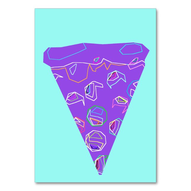 Tarjeta De Mesa Boda Fiesta Pizza (Anverso)