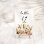 Tarjeta De Mesa Boda floral<br><div class="desc">Este artículo es una impresionante celebración de la delicada belleza de la naturaleza, diseñada para evocar una sensación de romance y nostalgia. En el centro del objeto hay una colección de flores prensadas, artísticamente dispuestas como si fueran amablemente recogidas de un prado. Cada flor es capturada en su mejor momento,...</div>