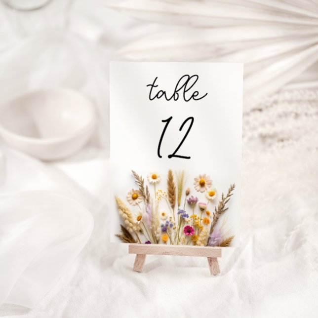 Tarjeta De Mesa Boda floral (Subido por el creador)