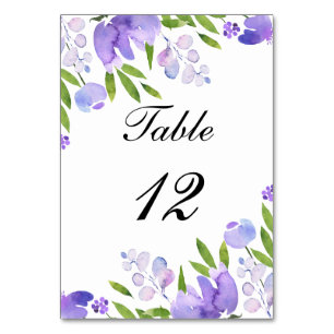 Tarjeta De Mesa Boda floral acuarela de verano