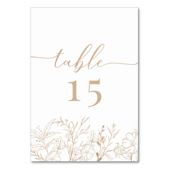 Tarjeta De Mesa Boda Floral Boho (Anverso)