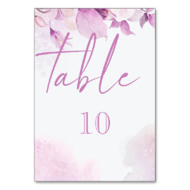 Tarjeta De Mesa Boda floral Boho moderno y rosa suave