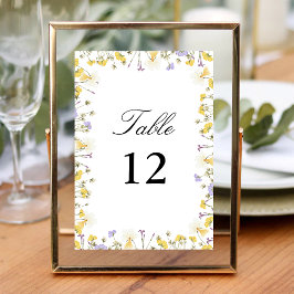 Tarjeta De Mesa Boda floral de acuarela rusa personalizada