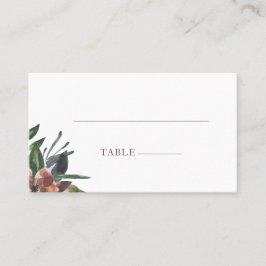 Tarjeta De Mesa Boda floral de acuarela silenciada de caída