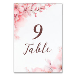 Tarjeta De Mesa Boda floral de cerezo japonés Sakura