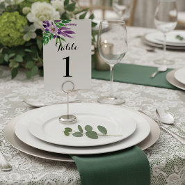 Tarjeta De Mesa Boda Floral de Cottage Garden