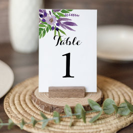 Tarjeta De Mesa Boda Floral de Cottage Garden