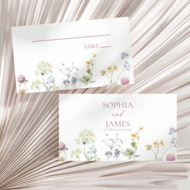 Tarjeta De Mesa Boda floral de flores silvestres  (Subido por el creador)