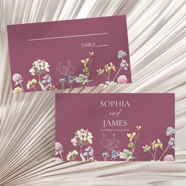 Tarjeta De Mesa Boda floral de flores silvestres  (Subido por el creador)