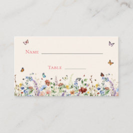 Tarjeta De Mesa Boda floral de flores silvestres rusas