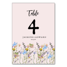 Boda floral de flores silvestres simples modernas