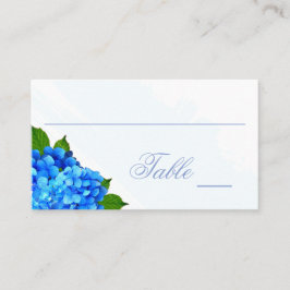 Tarjeta De Mesa Boda floral de Hortensia Azul