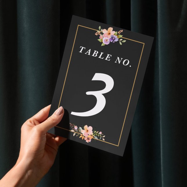 Tarjeta De Mesa Boda floral de jardín de verano (Subido por el creador)