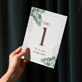 Tarjeta De Mesa Boda floral de jardín de verano