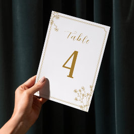 Tarjeta De Mesa Boda floral de jardín de verano