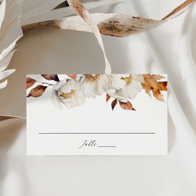 Tarjeta De Mesa Boda floral de otoño rústico (Subido por el creador)