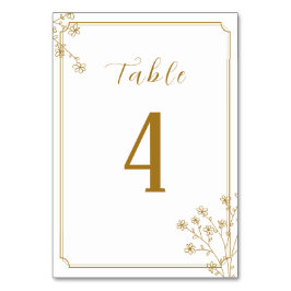 Tarjeta De Mesa Boda floral de Summer Garden